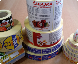 Grafische Etiketten auf Rollen Grafische Etiketten auf Rollen